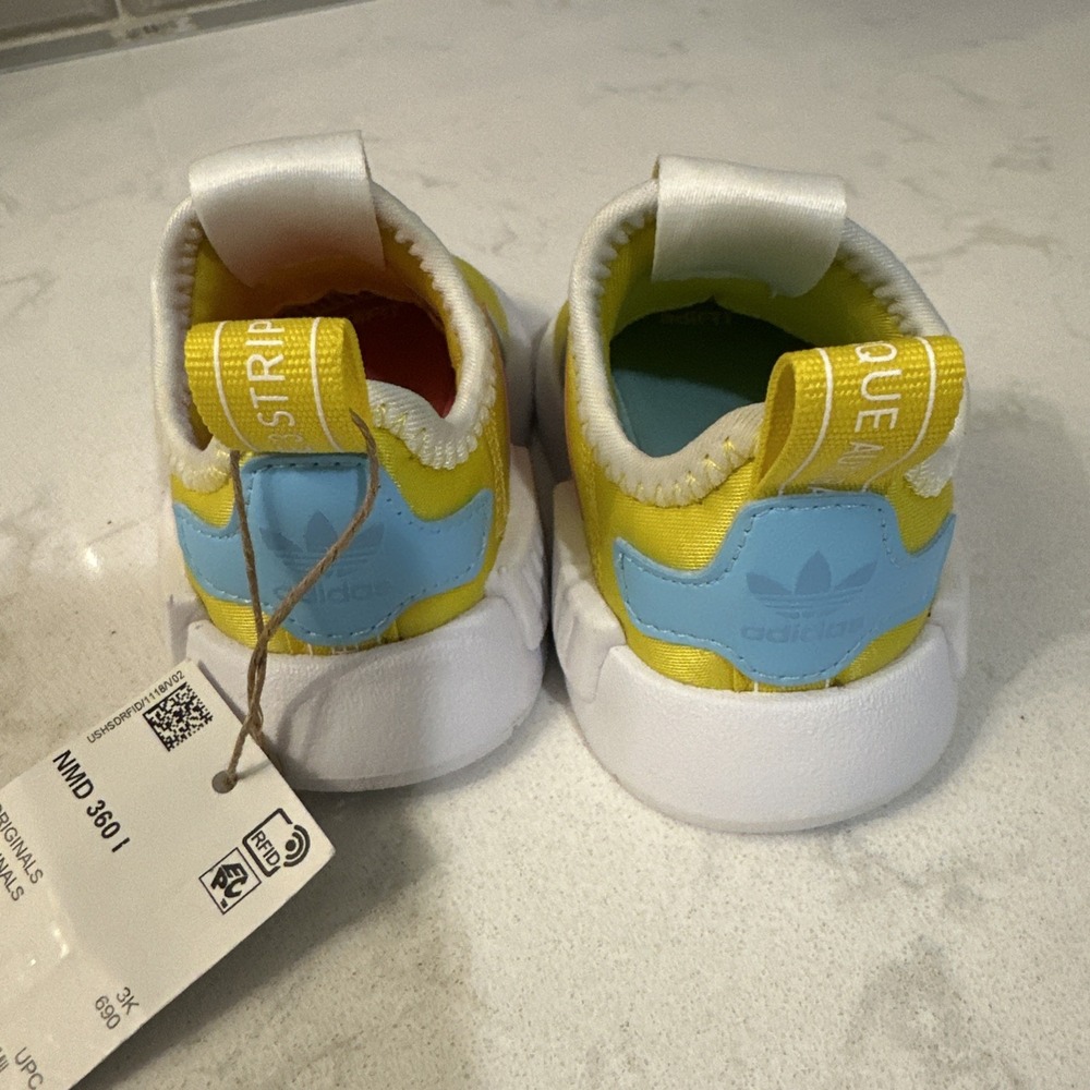 Adidas NWT‎ NMD 360 I "Team Yellow Solar Pink" Sneakers GY9158 Size 4K - Picture 2 of 7